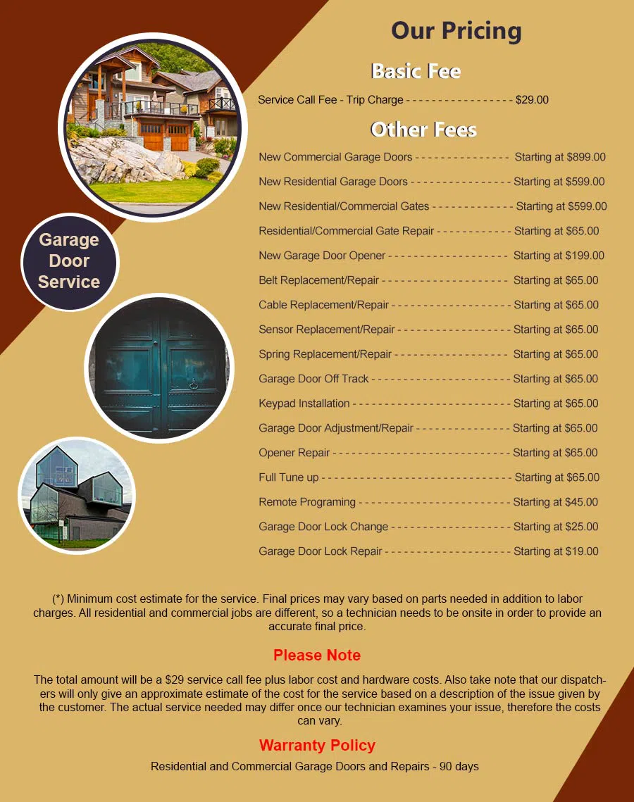 5 Star Garage Door Jersey City, NJ 201-399-3212 - pricelist6