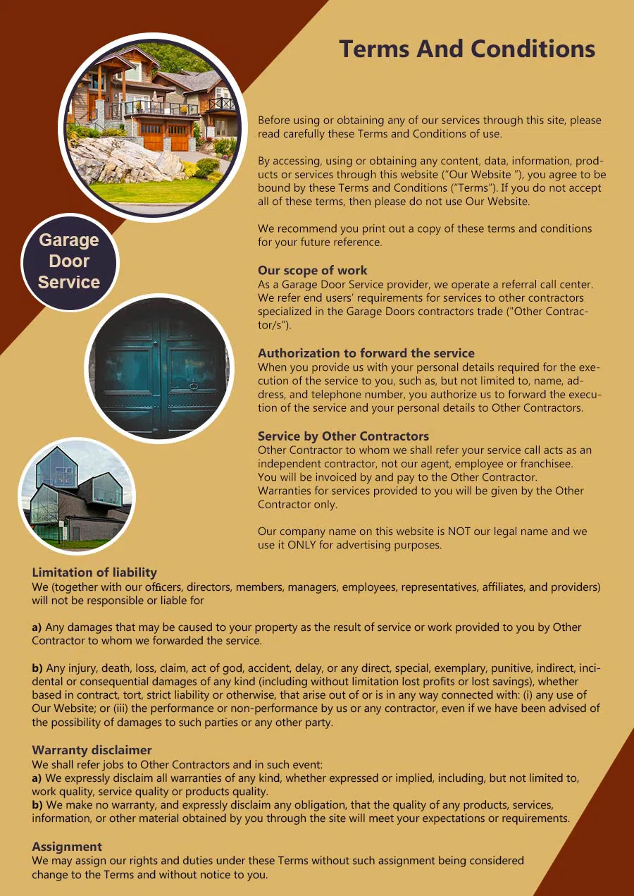 5 Star Garage Door Jersey City, NJ 201-399-3212 - terms6